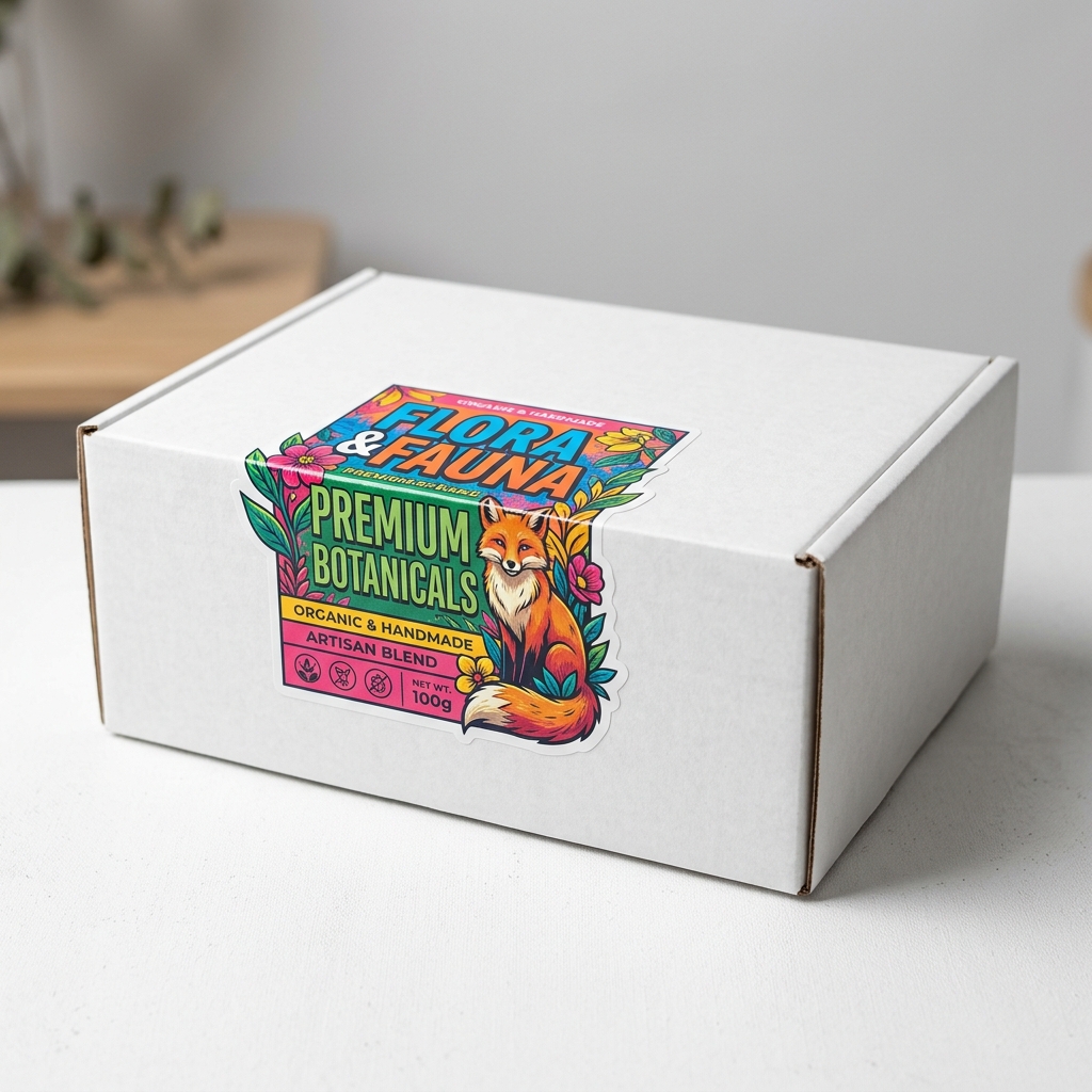 Kuşe Sticker Mockup